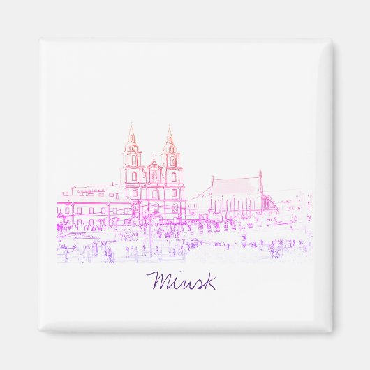Weißrussland Minsk City Architecture Magnet (Vorne)