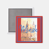 Weißrussland Minsk City Architecture Magnet (Vorderseite/Rückseite)