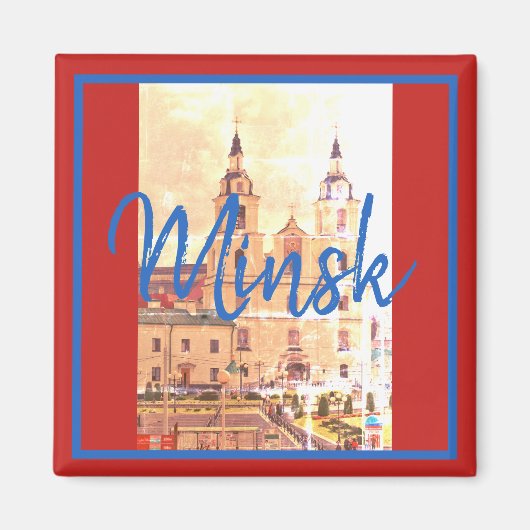 Weißrussland Minsk City Architecture Magnet (Vorne)