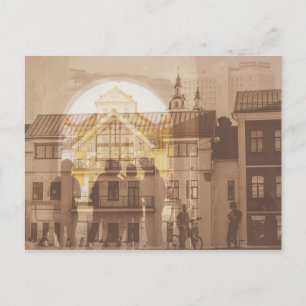 Weißrussland Minsk Nesvizh Stadtbild Architektur Postkarte