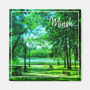 Weißrussland Minsk Park Life Stadtlandschaft Magne Magnet