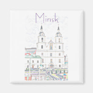 Weißrussland Minsk Stadt Architektur Magnet