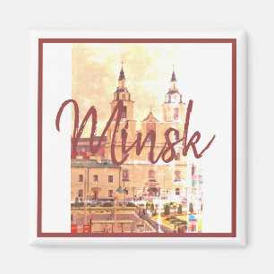 Weißrussland Minsk Stadt Architektur Magnet