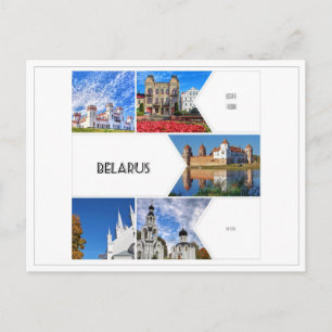 Weißrussland Mir Burg Architektur Collage Postkart Postkarte