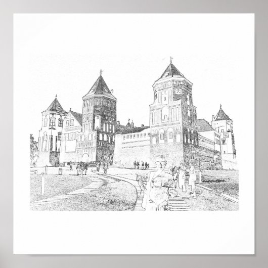 Weißrussland Mir Castle Architecture Nature Poster (Vorne)