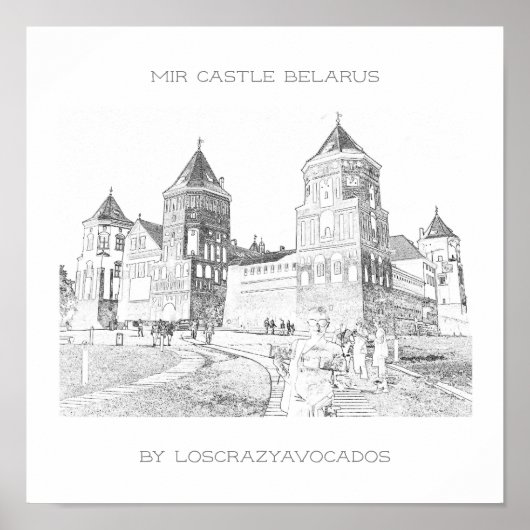 Weißrussland Mir Castle Architecture Nature Poster (Vorne)