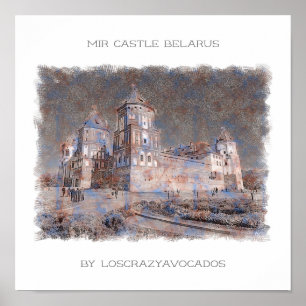 Weißrussland Mir Schloss Architektur Natur Poster