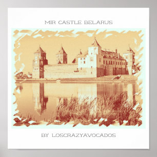 Weißrussland Mir Schloss Architektur Natur Poster
