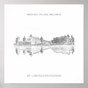 Weißrussland Mir Schloss Architektur Natur Poster