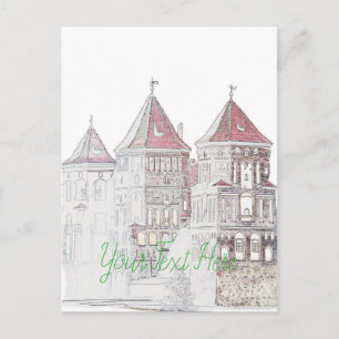 Weißrussland Mir Schloss Architektur Postkarte