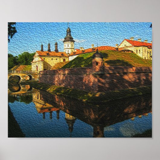Weißrussland Nesvizh Palace Architecture Nature Po Poster (Vorne)