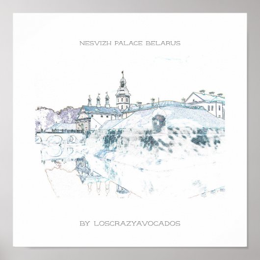 Weißrussland Nesvizh Palace Architecture Nature Po Poster (Vorne)