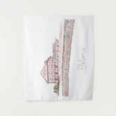 Weißrussland Orsha Architecture City Sketch Tapest Wandteppich (Vorderseite)