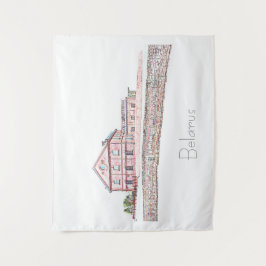 Weißrussland Orsha Architecture City Sketch Tapest Wandteppich