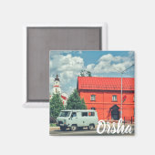 Weißrussland Orsha Architecture Red Mill Magnet (Vorderseite/Rückseite)