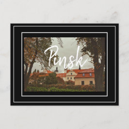 Weißrussland Pinsk Architektur Stadtansicht Postka Feiertagspostkarte