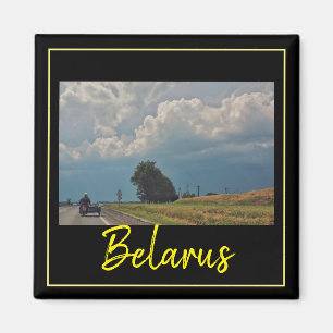 Weißrussland Reisebiker Road Landschaftsmagnet Magnet