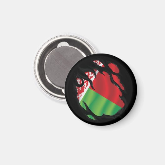 Weißrussland-Rippe Magnet (Vorderseite/Rückseite)