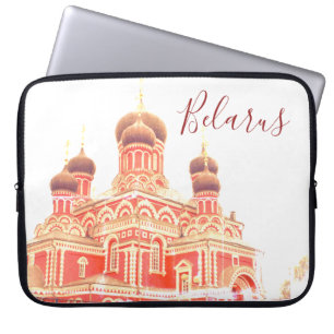 Weißrussland Rote Kirche Architektur Laptop Sleeve