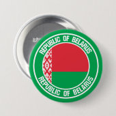 Weißrussland-Rundes Emblem Button (Vorne & Hinten)