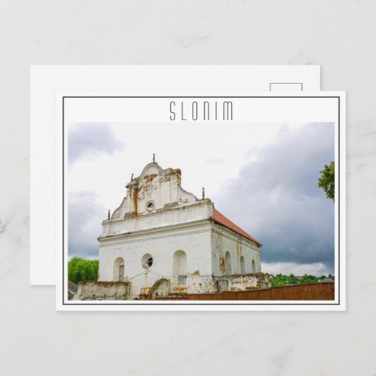Weißrussland Slonim Große Synagoge-Architektur Postkarte (Vorne/Hinten)