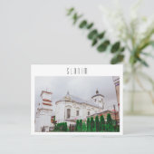 Weißrussland-Slonim-katholische Kirchenarchitektur Postkarte (Stehend Vorderseite)