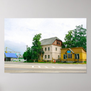 Weißrussland Slonim Life Cityscape Architektur Poster