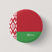 Weißrussland-Taste, patriotische Weißrussland-Flag Button (Vorderseite)