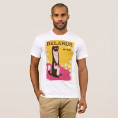 Weißrussland Vintage Reiseplakat T-Shirt (Vorne ganz)