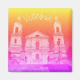 Weißrussland Vitebsk Stylized Architecture Magnet