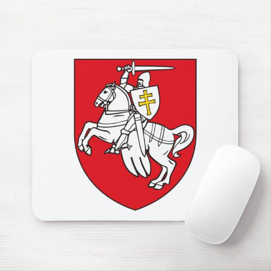 Weißrussland-Wappen Mousepad (Mit Mouse)