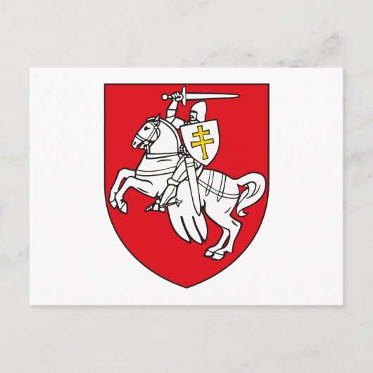 Weißrussland-Wappen Postkarte (Vorderseite)