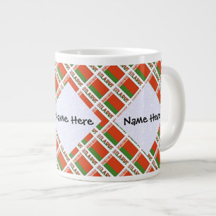 Weißrussland Weißrussische Flagge Kachel Personali Jumbo-Tasse