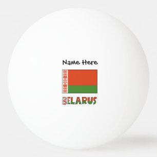 Weißrussland Weißrussische Flagge Personalisiert Tischtennisball