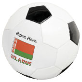 Weißrusslandflagge Personalisiert Fußball (Dreiviertel)