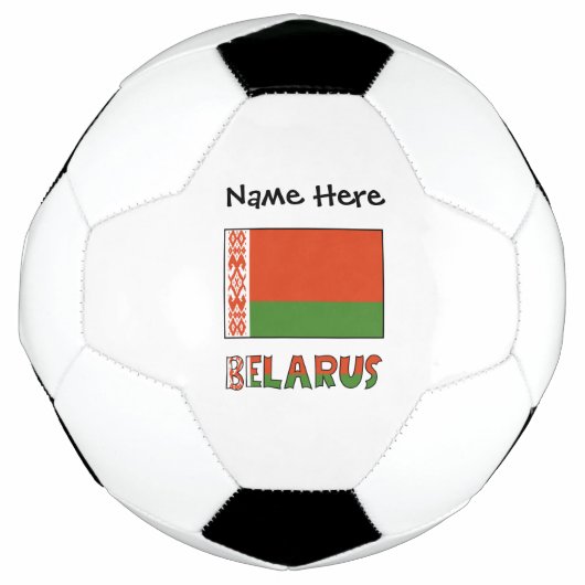 Weißrusslandflagge Personalisiert Fußball (Vorderseite)