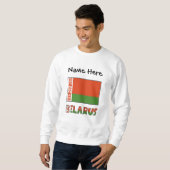 Weißrusslandflagge Personalisiert Sweatshirt (Vorne ganz)