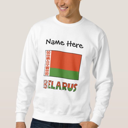 Weißrusslandflagge Personalisiert Sweatshirt (Vorderseite)