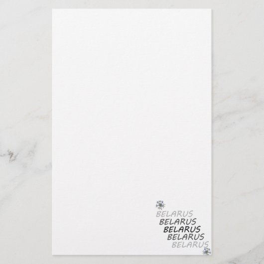 Weißrusslandische Blume Briefpapier (Vorderseite)