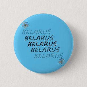 Weißrusslandische Blume Button