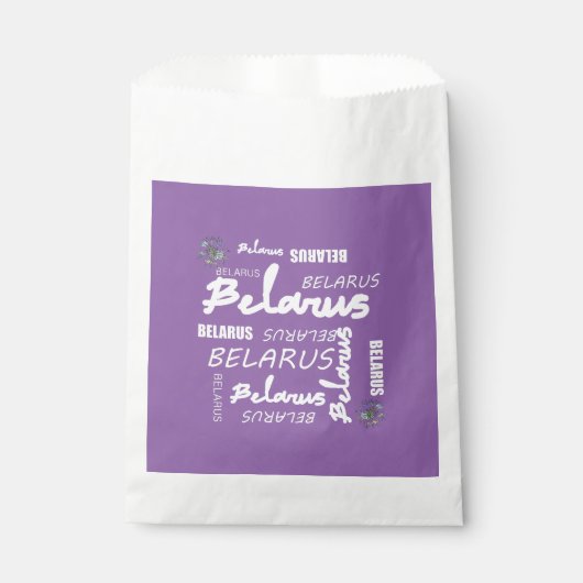 Weißrusslandische Blume Geschenktütchen (Vorderseite)