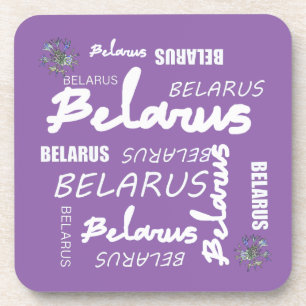 Weißrusslandische Blume Getränkeuntersetzer