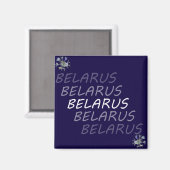 Weißrusslandische Blume Magnet (Vorderseite/Rückseite)