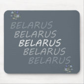 Weißrusslandische Blume Mousepad (Vorne)
