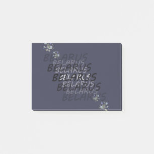 Weißrusslandische Blume Post-it Klebezettel