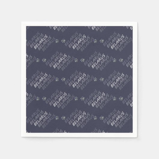 Weißrusslandische Blume Serviette (Vorderseite)