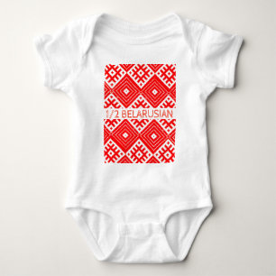 Weißrusslands Б е л а у с р Folk Muster Bo Baby Strampler