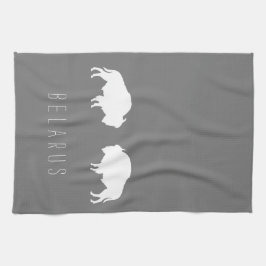 Weißrusslands Bison З б р е л у Б а р у с Geschirrtuch