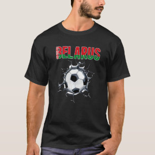 Weißrusslands Fußballfans - Weißer Fußball im Rack T-Shirt