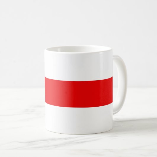 Weißrusslands Protestflaggensymbol Kaffeetasse (VorderseiteRechts)